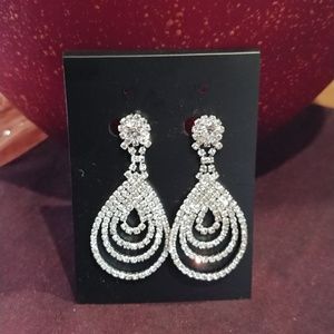 Fancy Rhinestone Clip-on Earrings